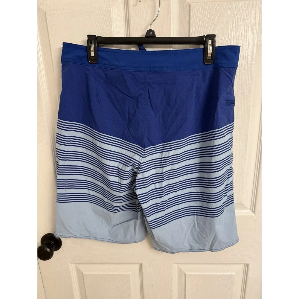Patagonia Stretch Wavefarer Board Shorts Mens 34 Blue Beach Fish Water sports